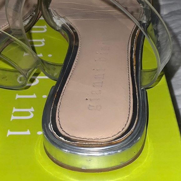 Gianni Bini Vailie Ankle Strap Pointy Flat SZ 8 in Clear PVC - Picture 14 of 16